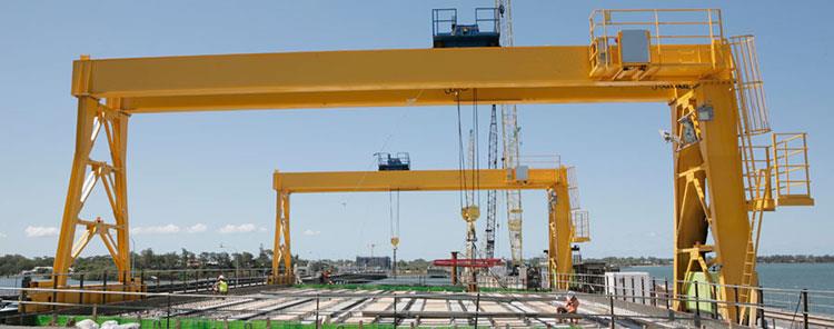 Tipo guindaste de pórtico elétrico do trole da viga do dobro do dBox, 10T, 20T, 50T, com CE, GV, certificado do ISO Box Type Double Girder Electric Trolley Gantry Crane,10T,20T,50T,with CE,SGS,ISO Certified